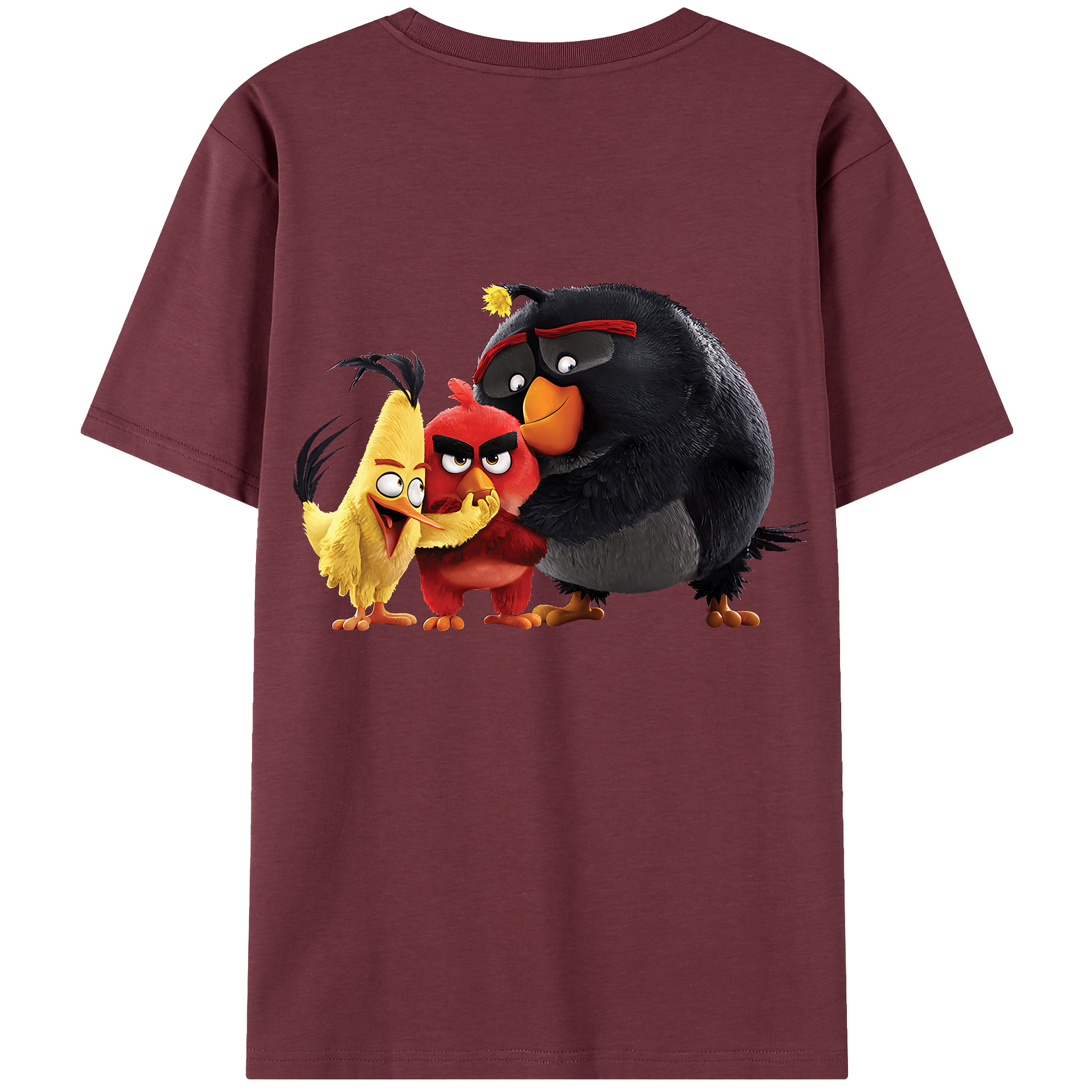 （画像用） Angry Birds アングリーバード 綿100％半袖Tシャツ（背面プリント）
